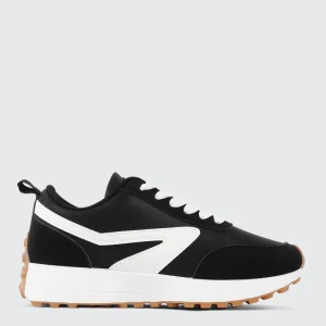 Lace Up Sneakers with Contrast Trim