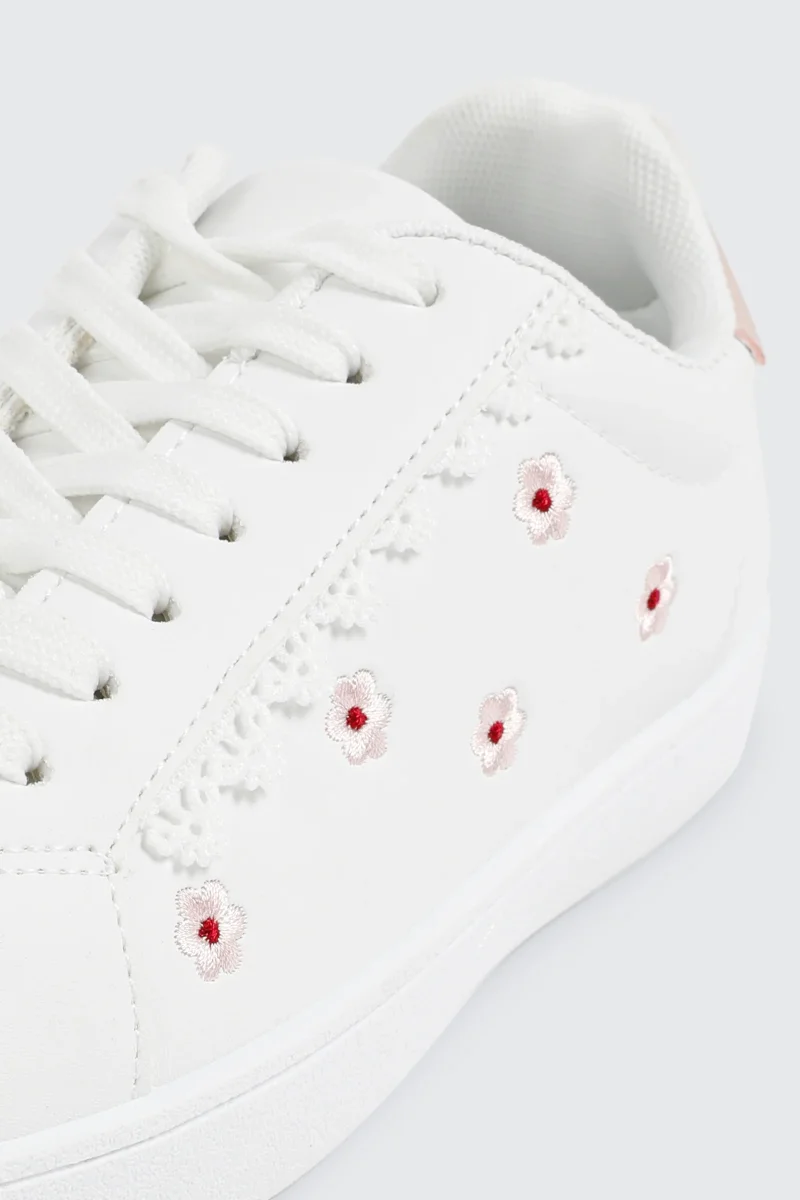 Floral Lace Up Sneakers - Image 6
